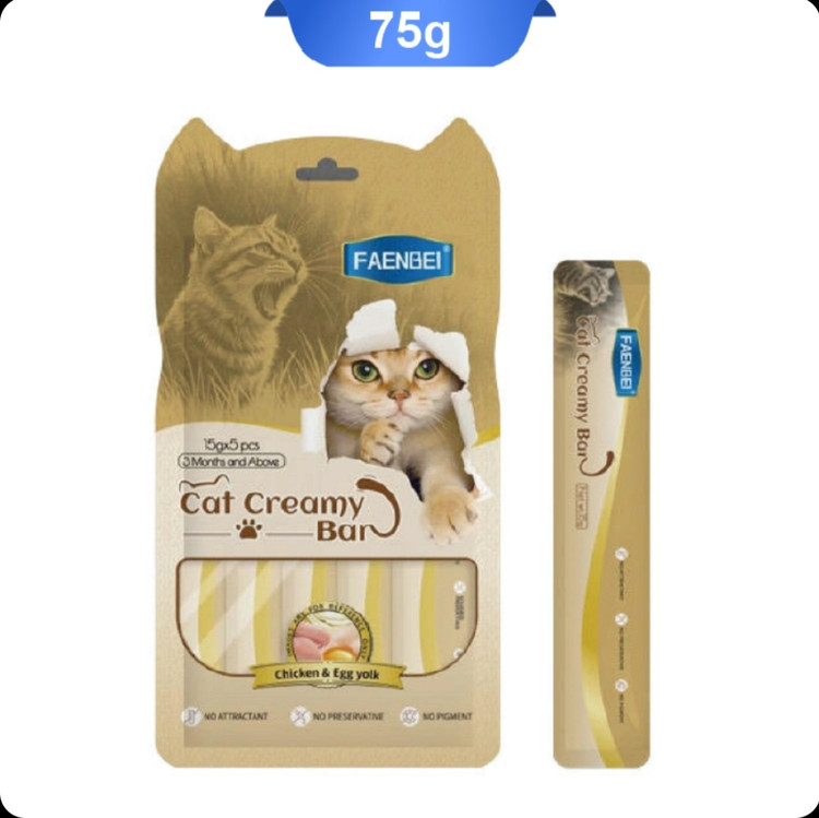 بستنی گربه فنبی طعم مرغ و زرده تخم مرغ 5 عددی